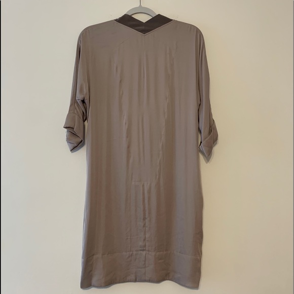 BCBG MaxAzria RUNWAY Gray & Pink Shift Dress Sz S - Picture 4 of 13